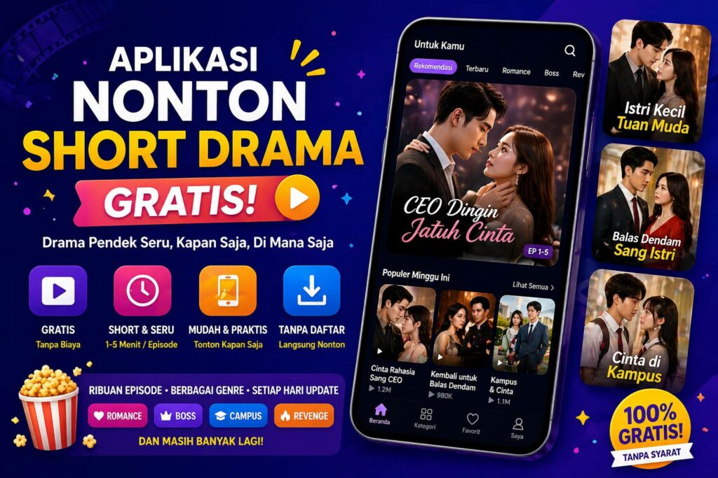 Aplikasi Nonton Short Drama Gratis Terbaik Viral