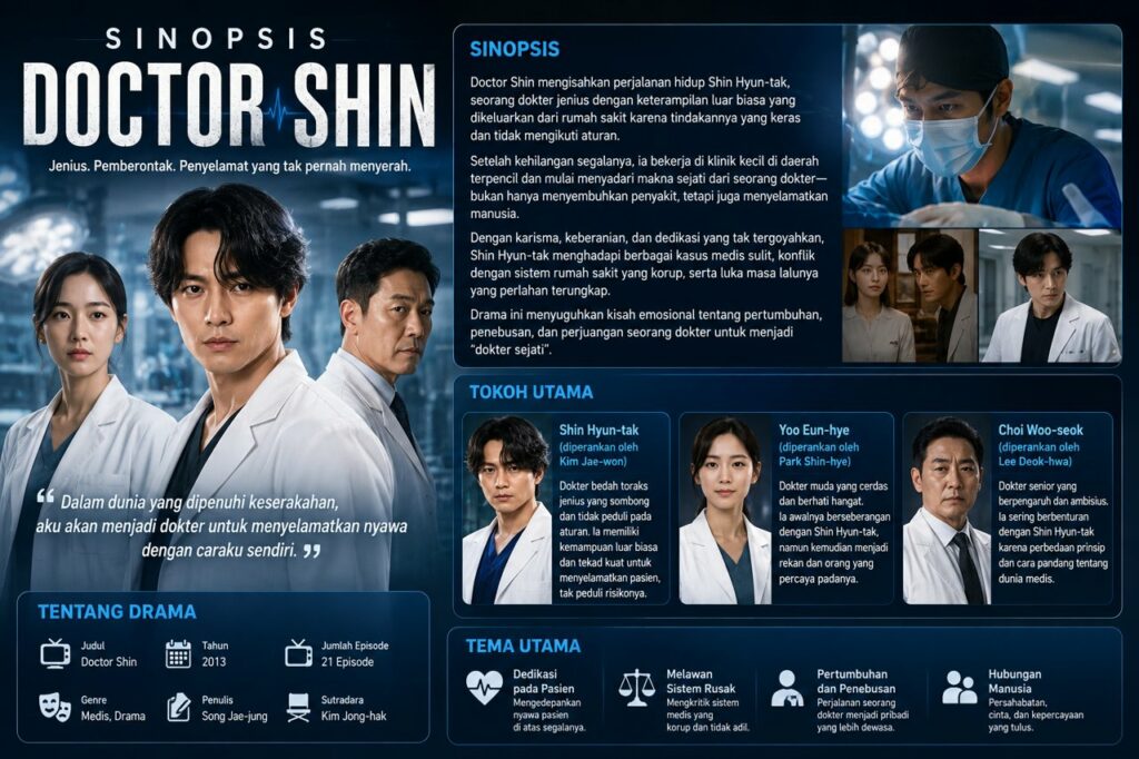 Sinopsis Doctor Shin Lengkap Misteri Medis Menegangkan