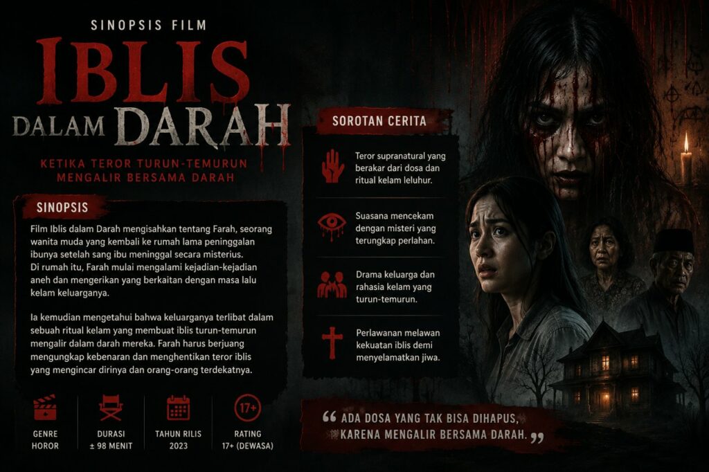 Sinopsis Film Iblis Dalam Darah Dengan Teror Penuh Misteri