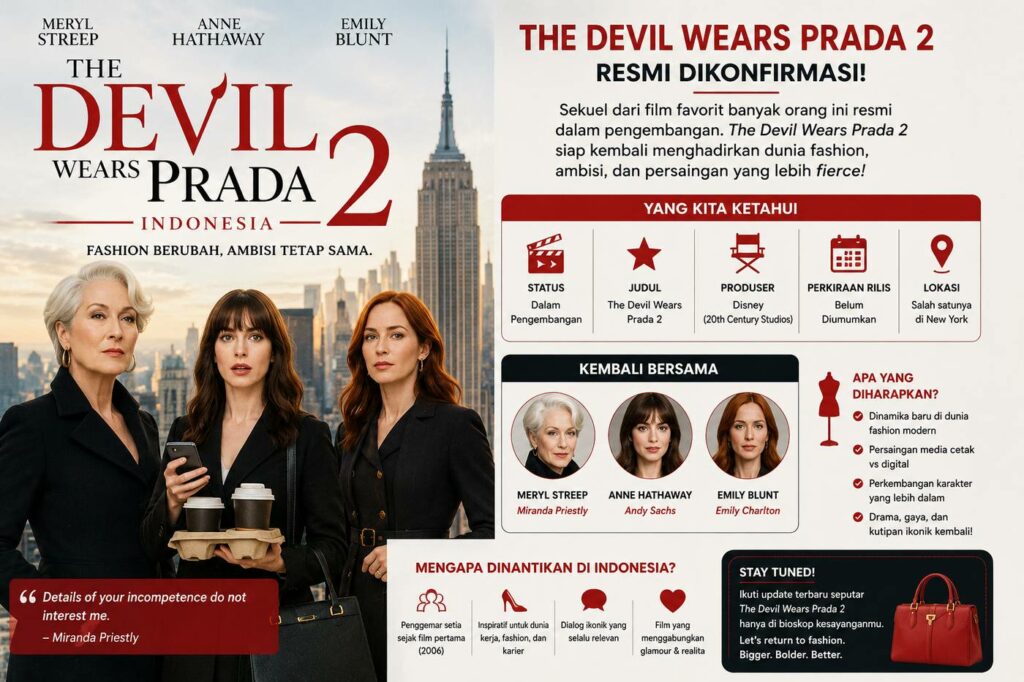 The Devil Wears Prada 2 Indonesia Makin Dinanti Fans