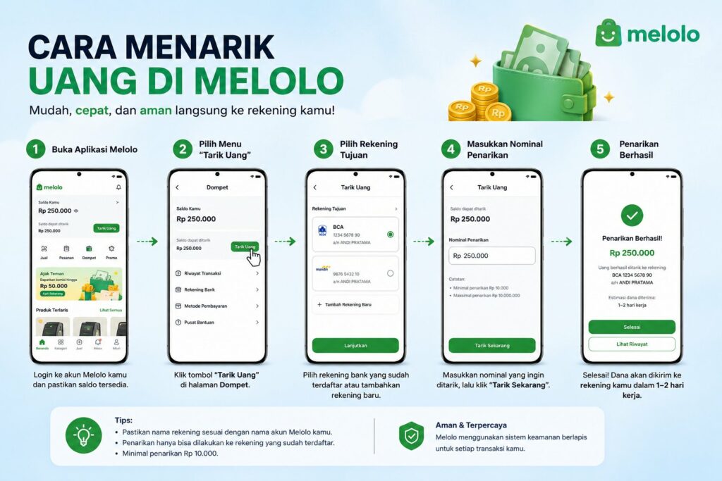 Cara Menarik Uang Di Melolo