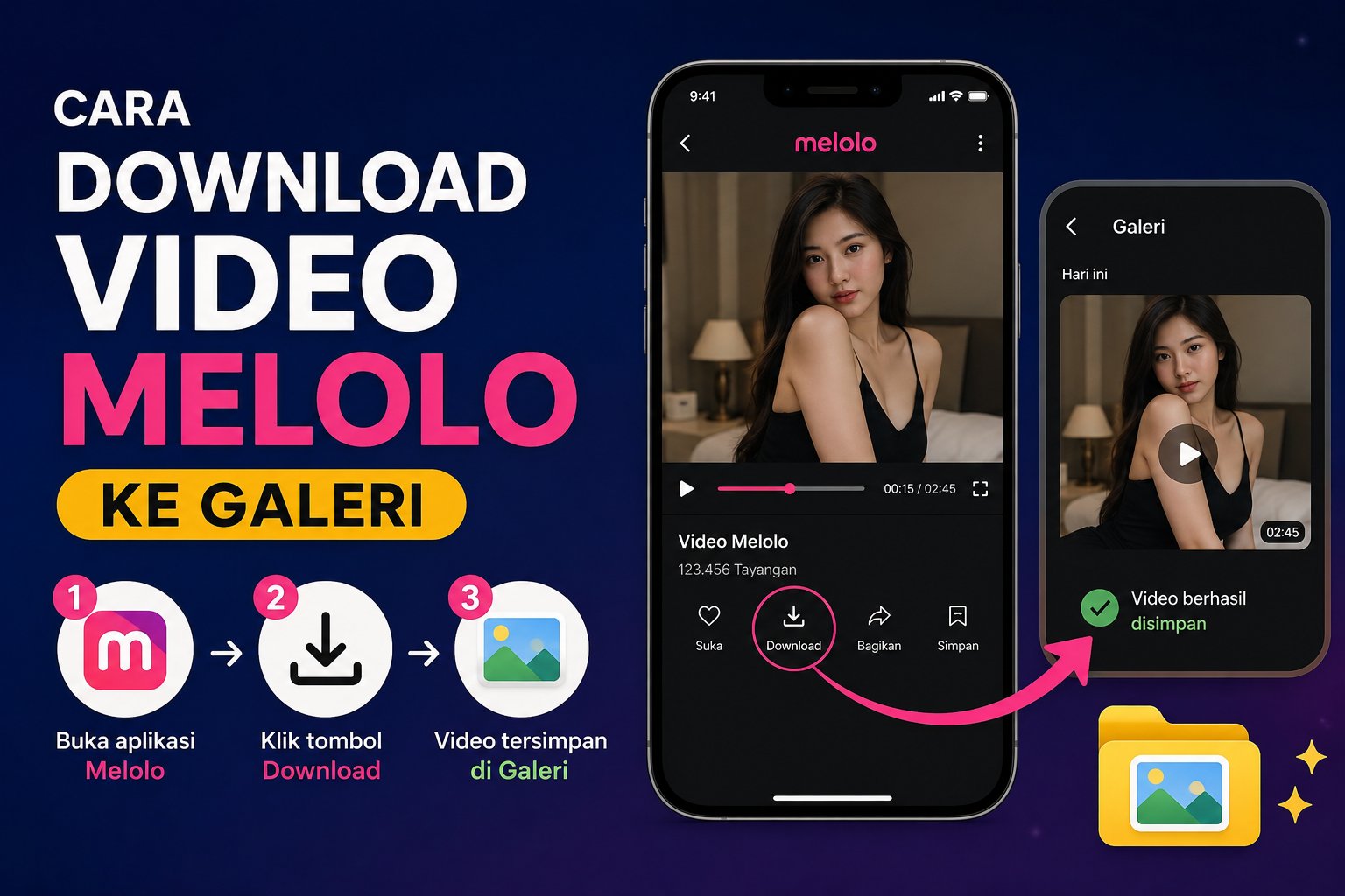Download Video Melolo Ke Galeri