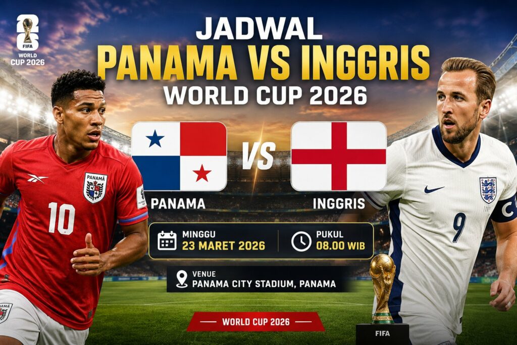 Jadwal Panama vs Inggris