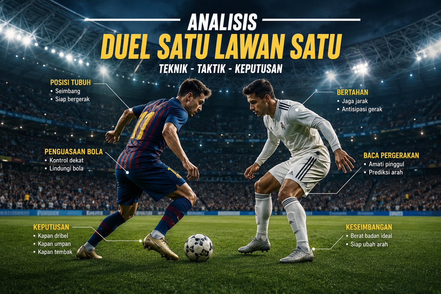 Analisis Duel Satu Lawan dalam Sepak Bola Modern