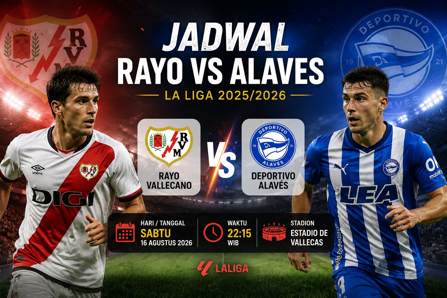 Jadwal Rayo vs Alaves Jadi Sorotan Laga Panas La Liga