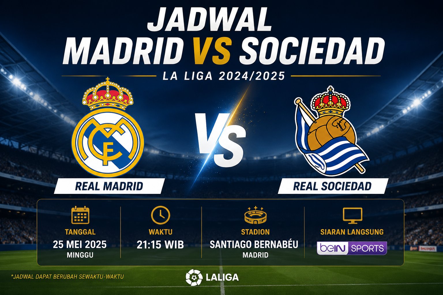 Jadwal Madrid vs Sociedad Jadi Sorotan Laga Panas La Liga
