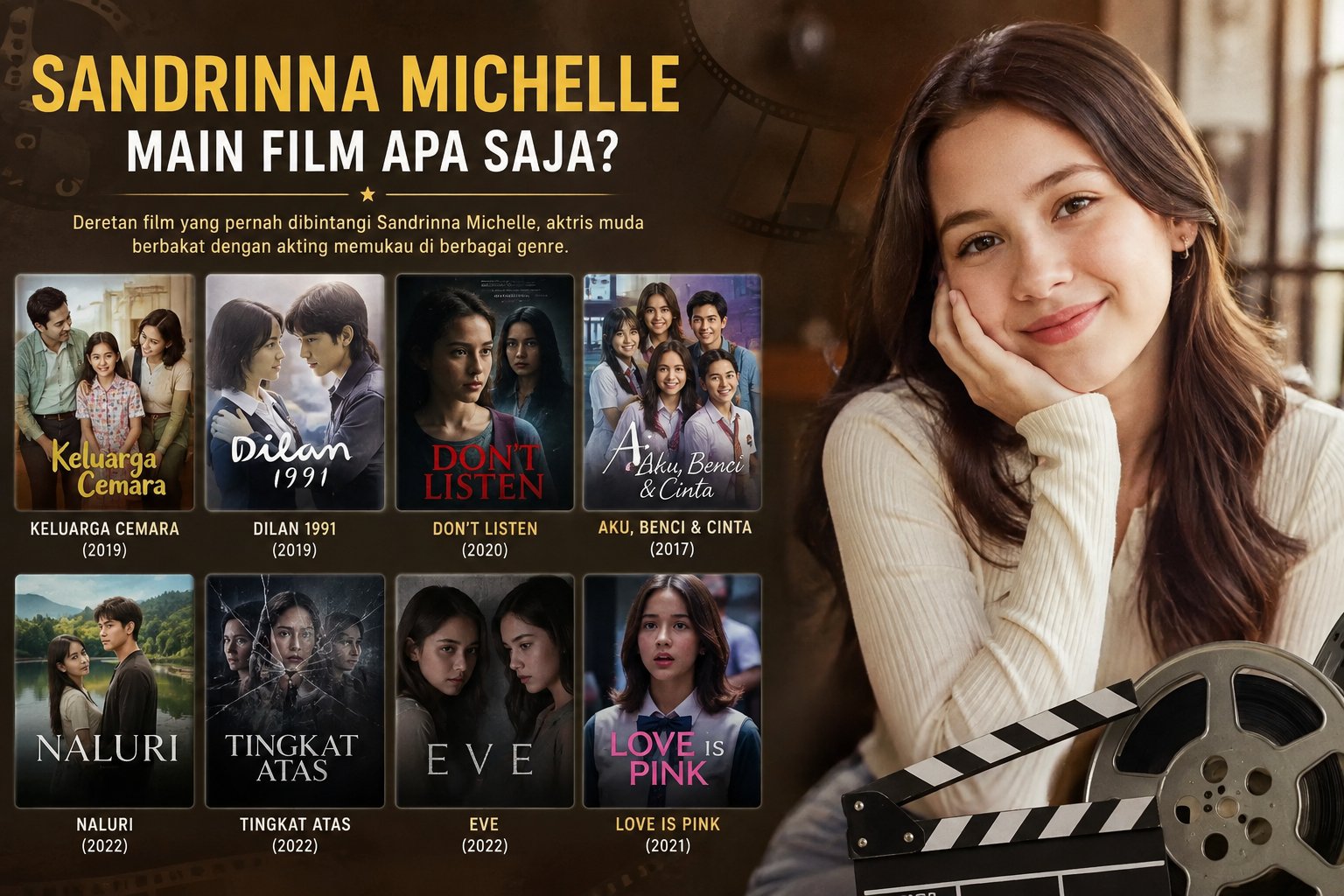 Sandrinna Michelle Main Film Apa Saja Ini Daftar Lengkapnya