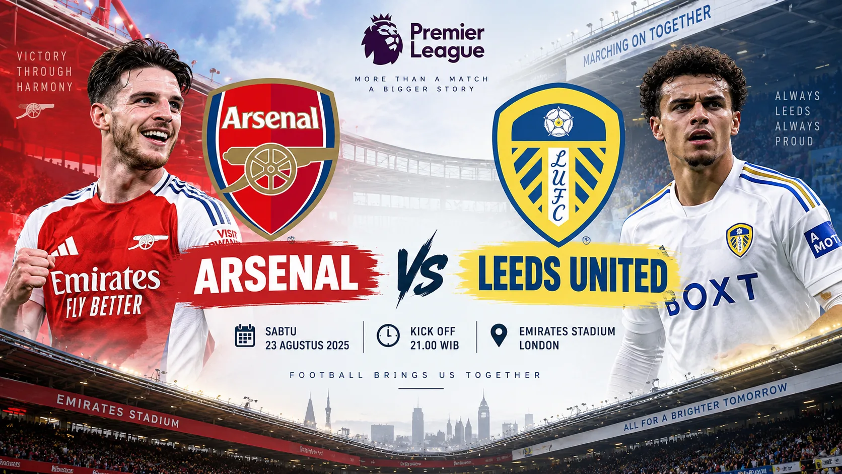 Jadwal Arsenal vs Leeds Jadi Laga Panas Liga Inggris