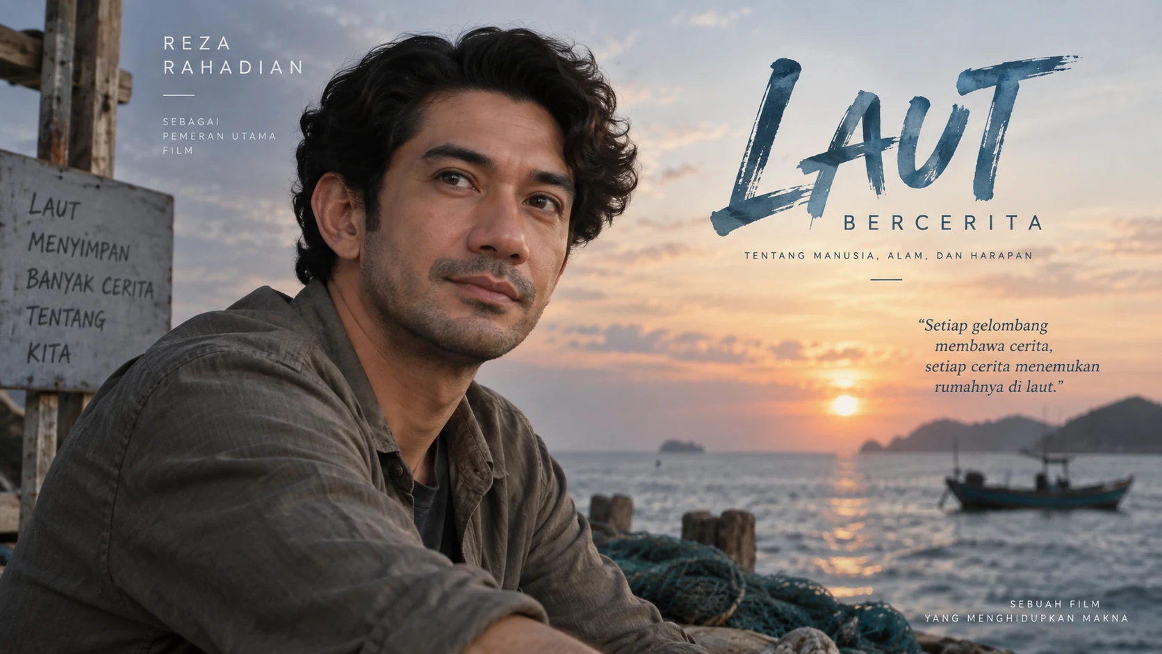 Pemeran Utama Film Laut Bercerita Reza Rahadian