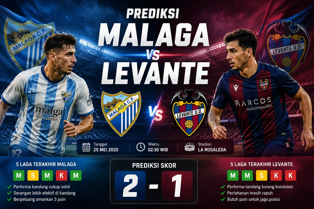 Prediksi Malaga vs Levante Jadi Laga Panas Spanyol