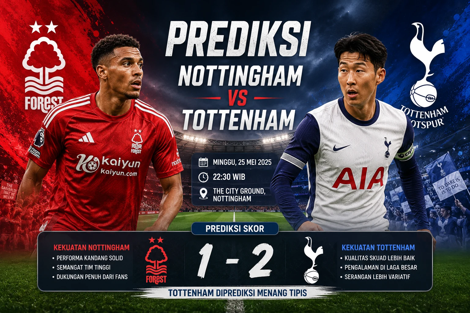 Prediksi Nottingham vs Tottenham Jadi Laga Panas Inggris