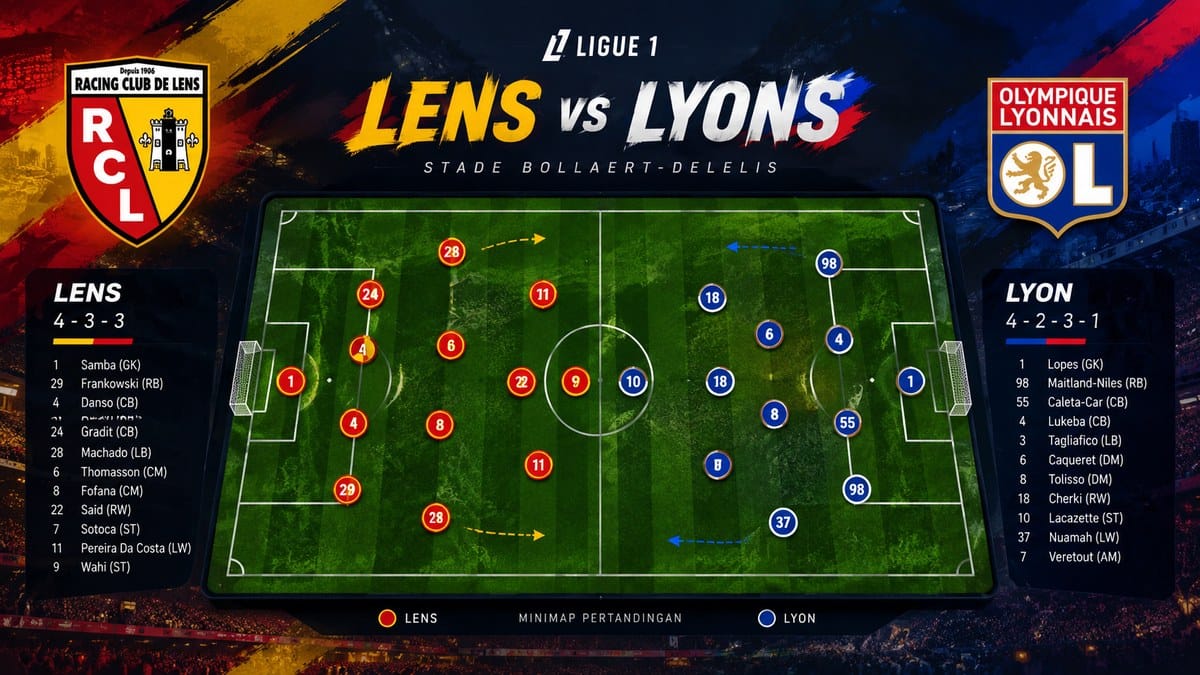 Pertandingan Lens vs Lyon Berakhir Dengan Dramatis